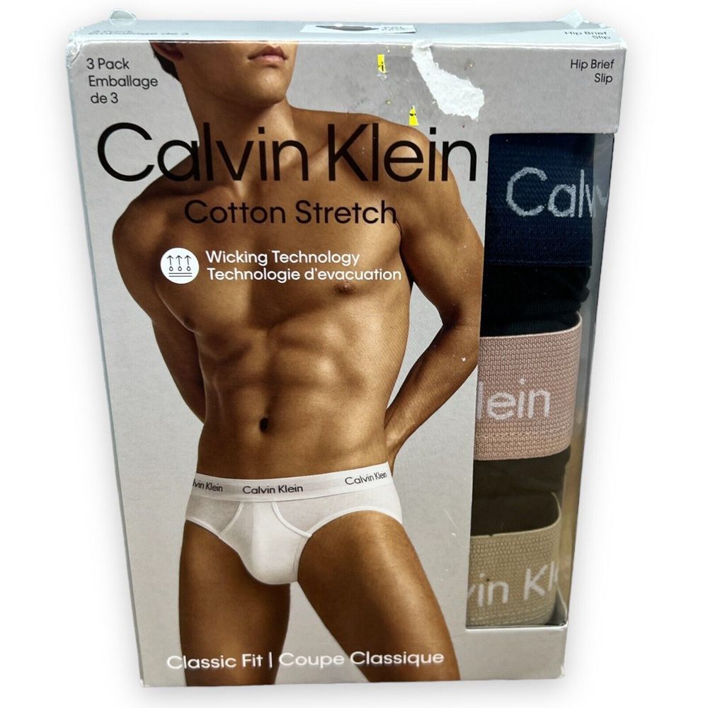 New Calvin Klein Wicking Techno Men's 3 Pack Modern Hip Briefs Size XXL